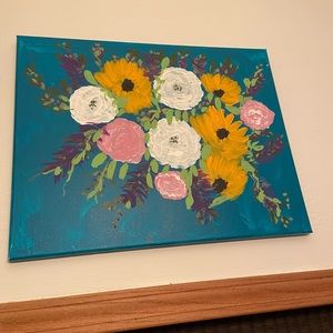 Acrylic flower painting
